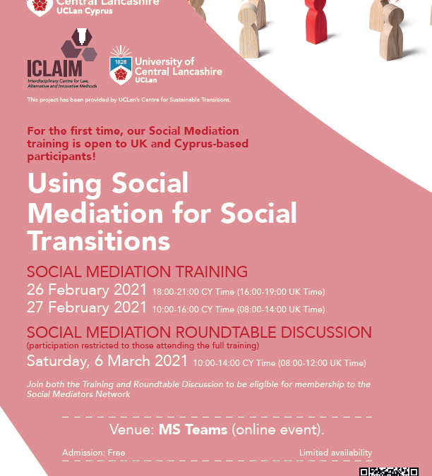 Upcoming Workshop on Social Mediation for Social Transitions